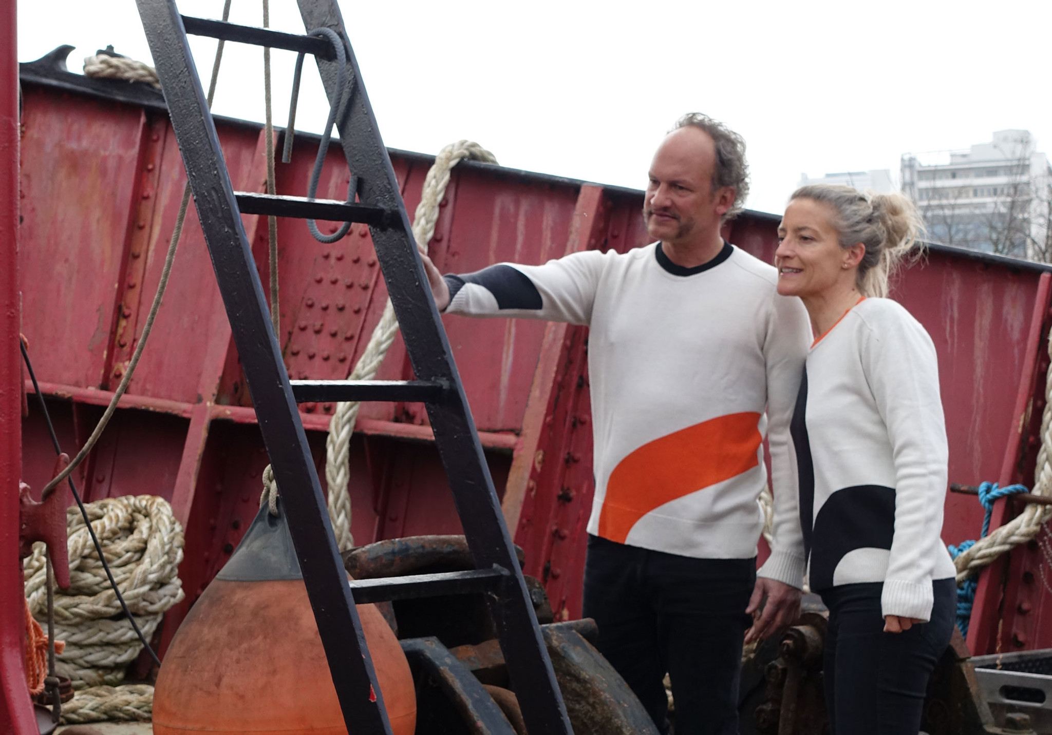 «Mit visionärer Kraft und Beharrlichkeit»: Katja Reichenstein und Tom Brunner auf der Gannet.