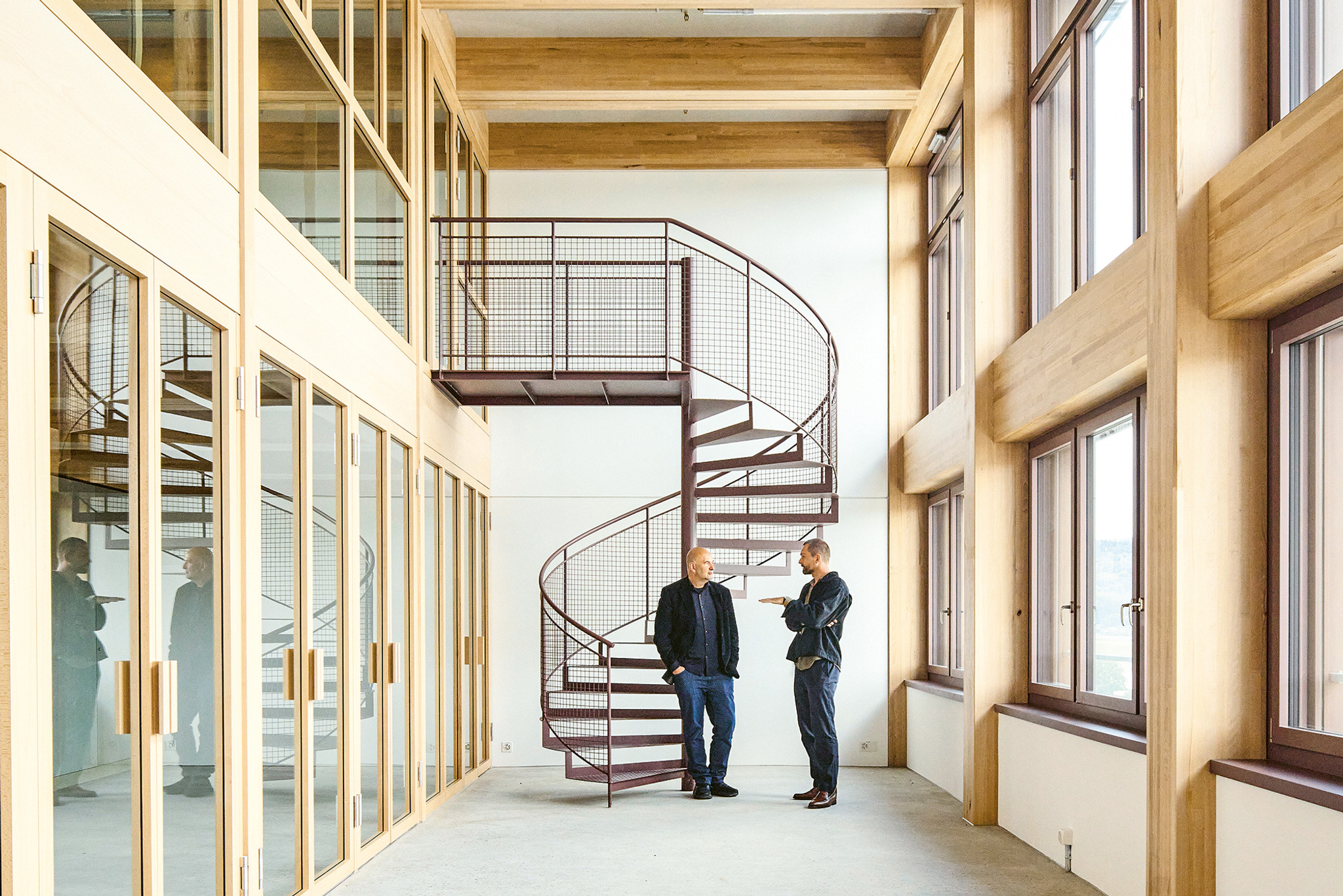 In der ‹Gemeinschaftsloggia› des Wohnhochhauses H 1