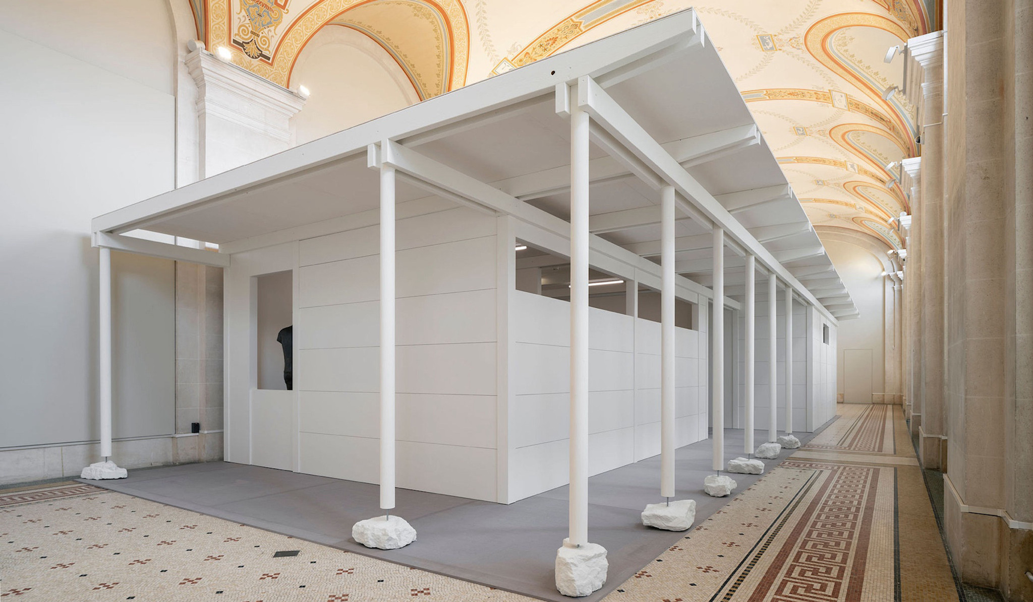 Das Haus Villiger von Max Bill zu Besuch in Genf: Blick auf eine der 1:1 Rekonstruktionen der Ausstellung (Fotografie: Dylan Perrenoud)
