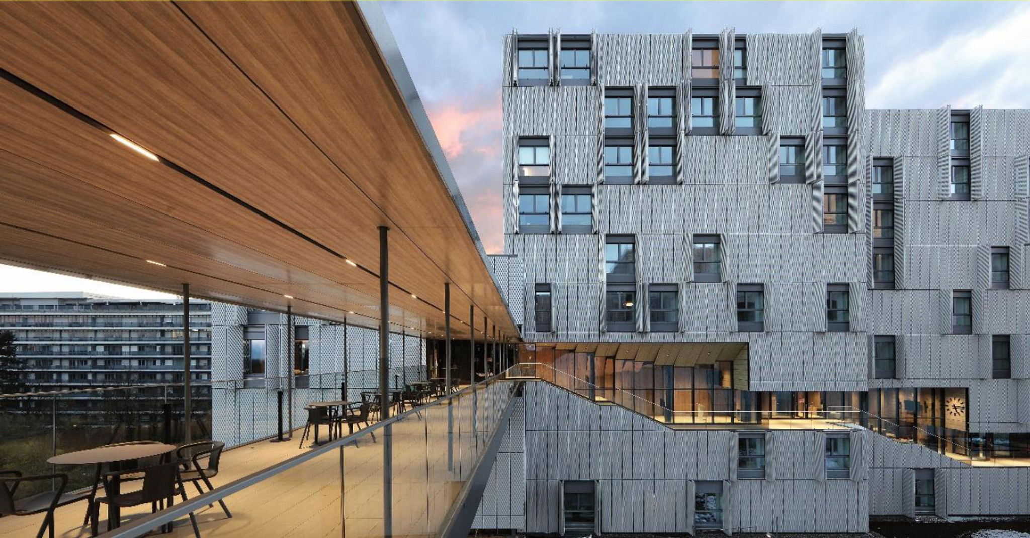 das Studentenwohnheim des Instituts de hautes études internationales et du développement in Genf von Kengo Kuma.