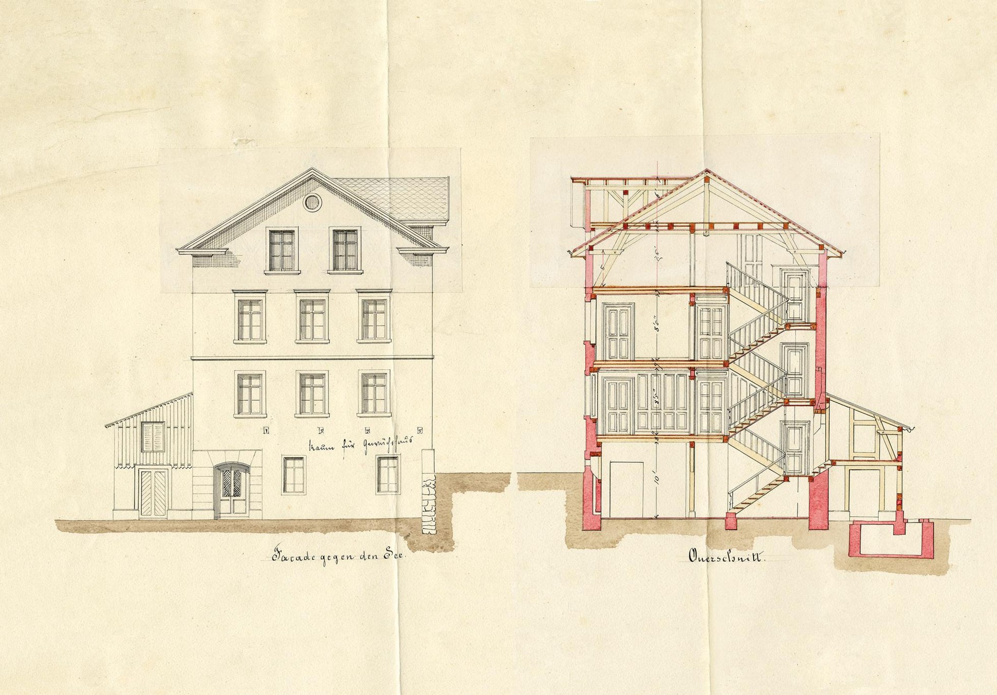 Eingabeplan für ein Baumeisterhaus