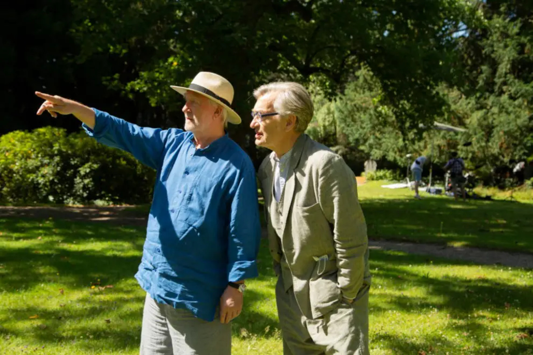 Peter Zumthor und Wim Wenders bei der Planung des Films