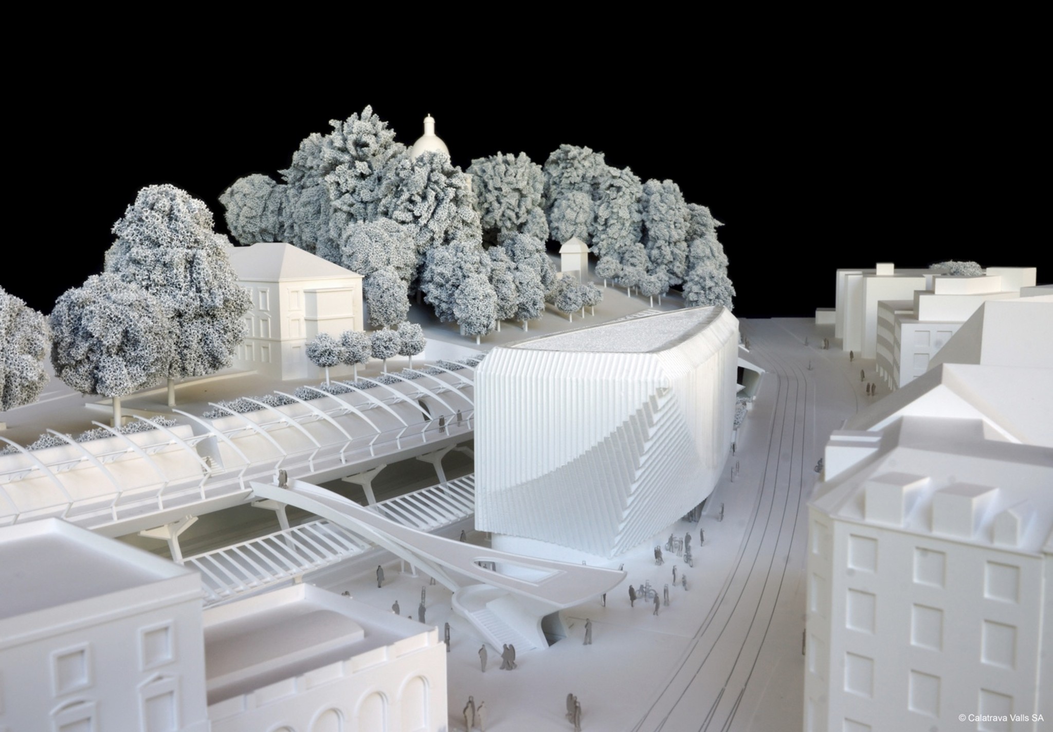 Neben dem Bahnhof Stadelhofen plant Santiago Calatrava für Axa Winterthur einen Neubau. (Foto: Calatrava Valls / Pro Litteris)