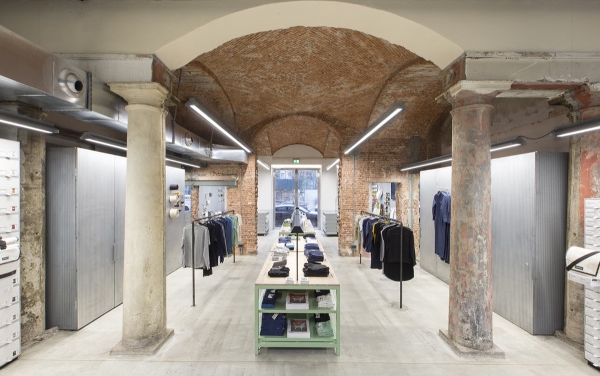 Der neue Freitag-Store in einem typischen Mailänder Gebäude aus dem 19. Jahrhundert.
