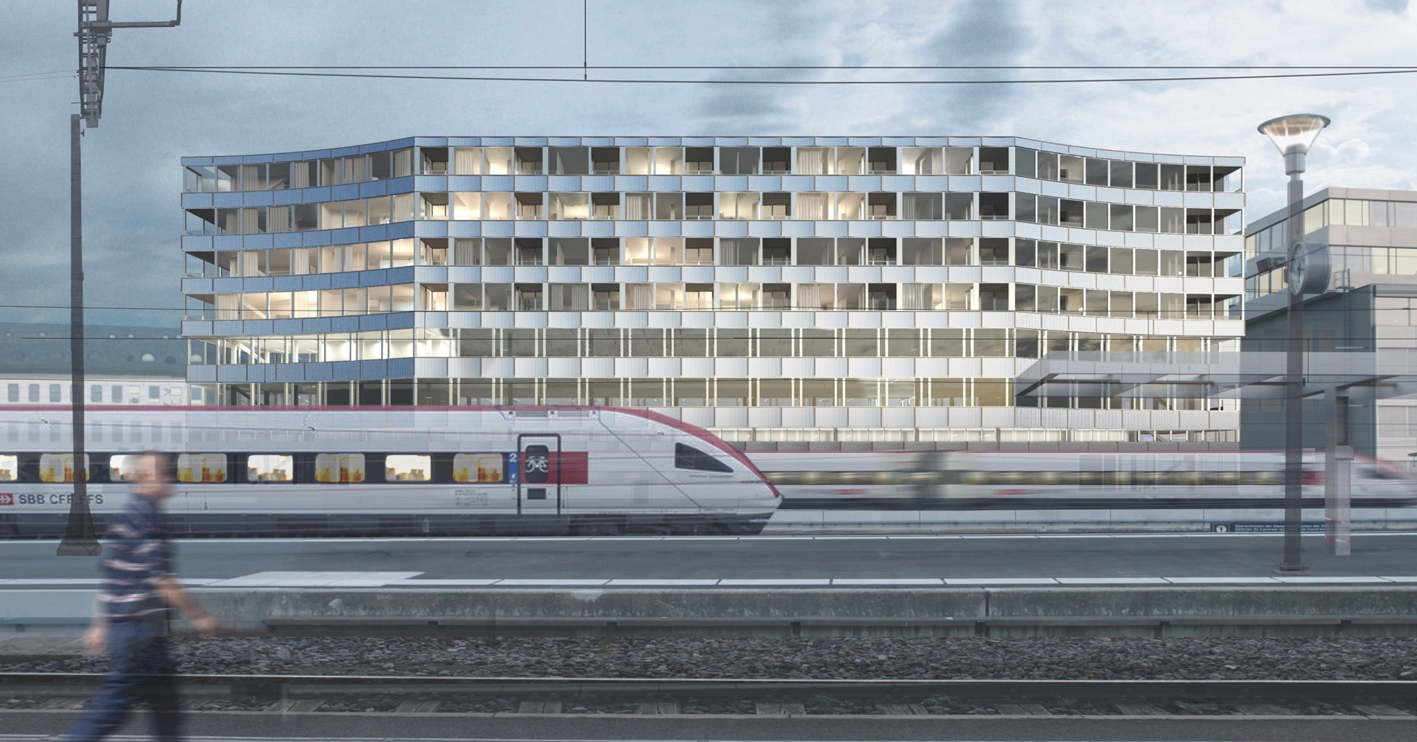 Der Neubau ‹Stellwerk 2› entsteht am nördlichen Ende des Bahnhofs Winterthur.