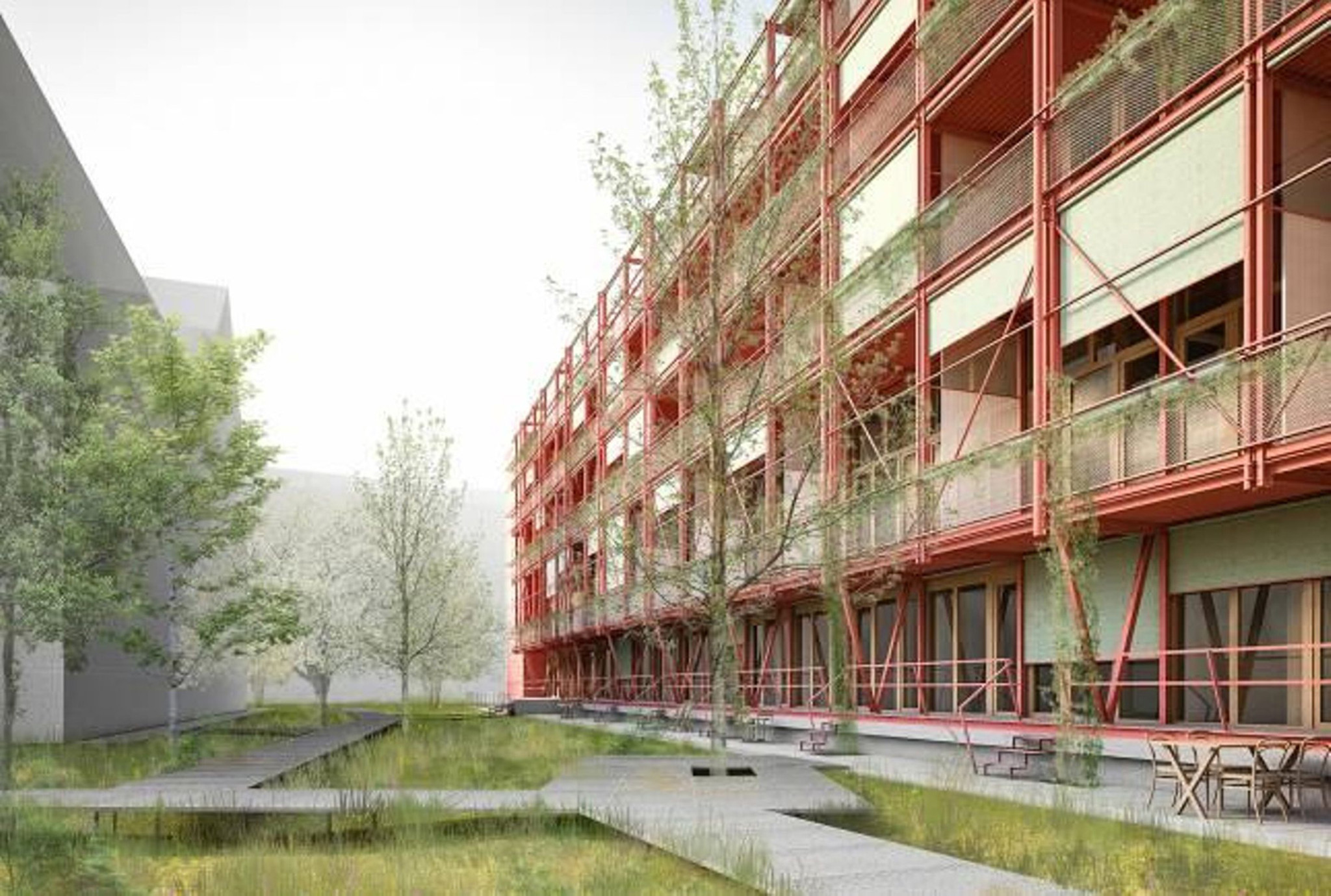 Esch Sintzel Architekten bauen für die Stiftung Habitat auf dem Areal Lysbüchel in Basel 64 Wohnungen.