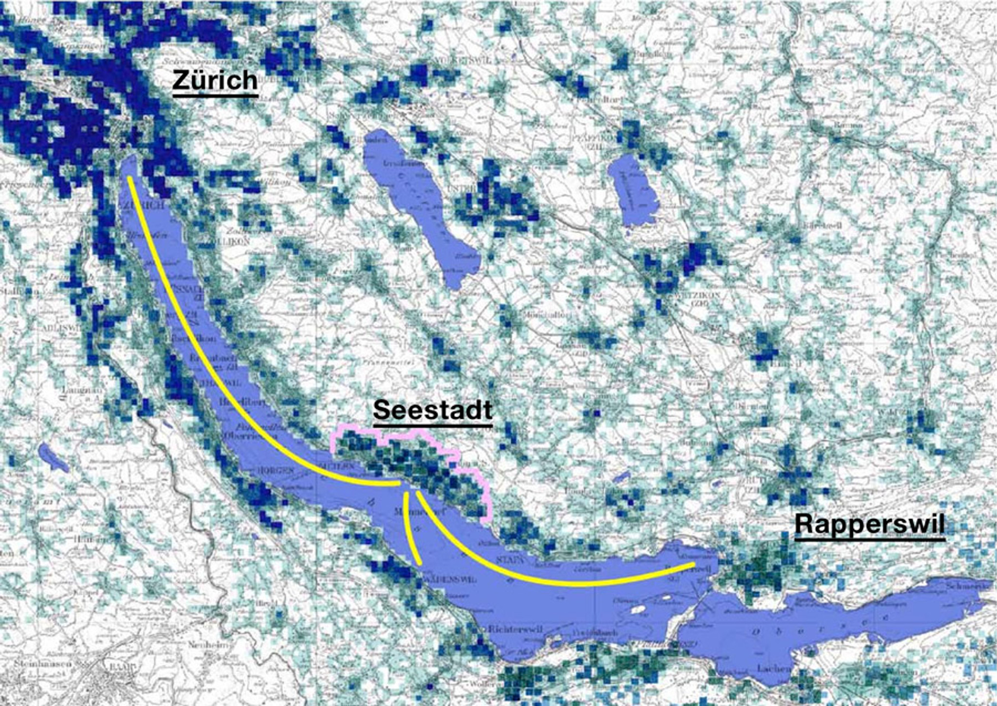 Hannes Strebel skizziert zwischen Zürich und Rapperswil eine neue Stadt.
