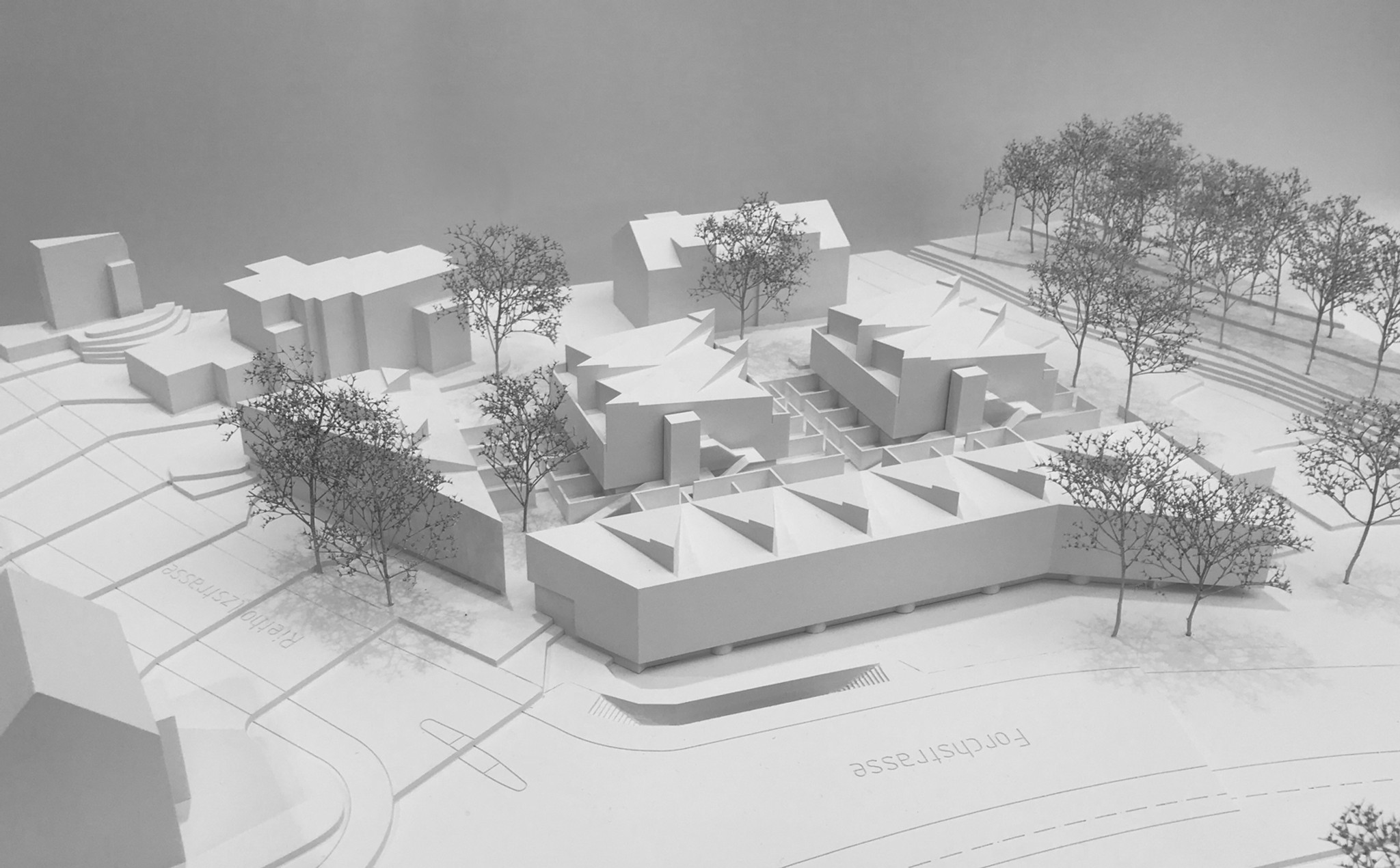 Situationsmodell des prämierten Projekts von Jakob Steib mit Gmür & Geschwentner Architekten