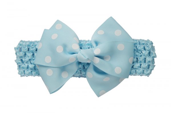 Carolina Blue Grosgrain Hair Bow - wide 3