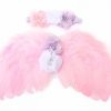 Infant Headbands with Angel Wings Set