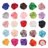 25mm Diameter Solid Color Satin Ribbon Rose Flowers Handmade 28 Colors Available