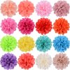 10 cm Diameter Solid Color Hollow-carved Pattern Chiffon Flowers 26 Colors Available