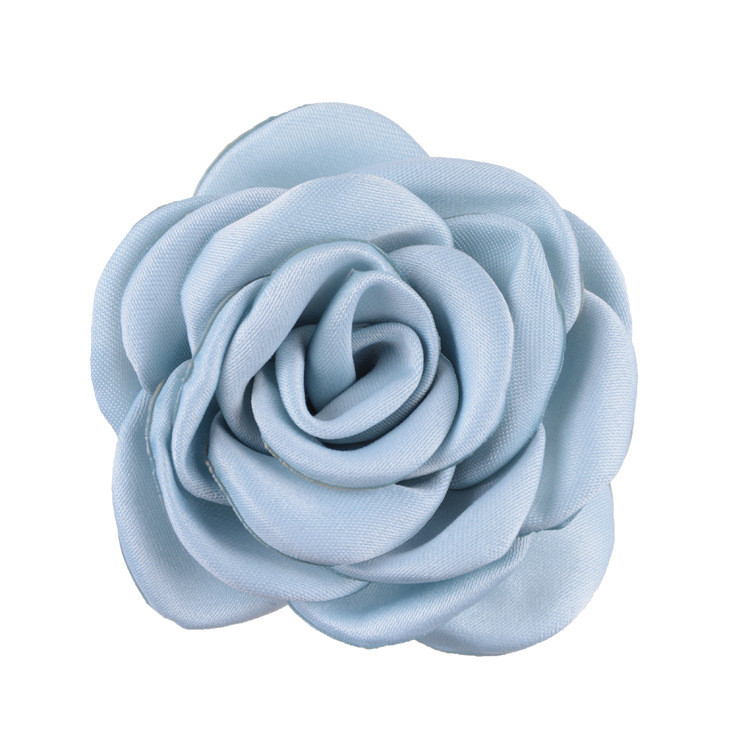 Wholesale Solid Color Satin Fabric Camellia Flowers