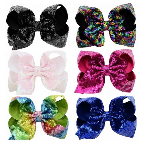 8 Inches Sequin Glitter Ribbon Jojo Siwa Bows