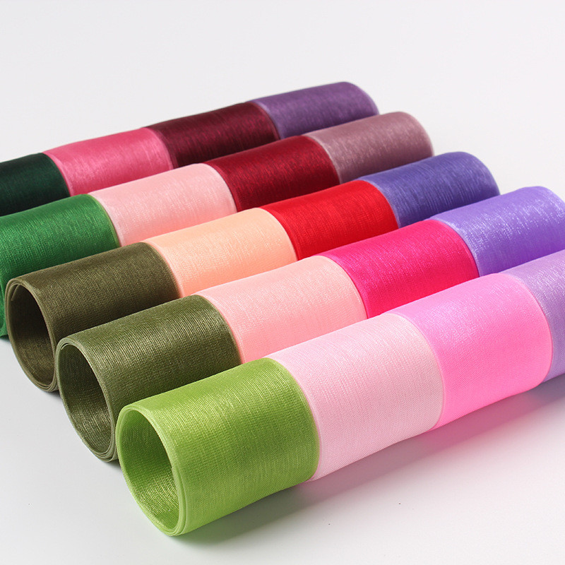 Colors Available Nylon Organza Ribbon Sheer Ribbon