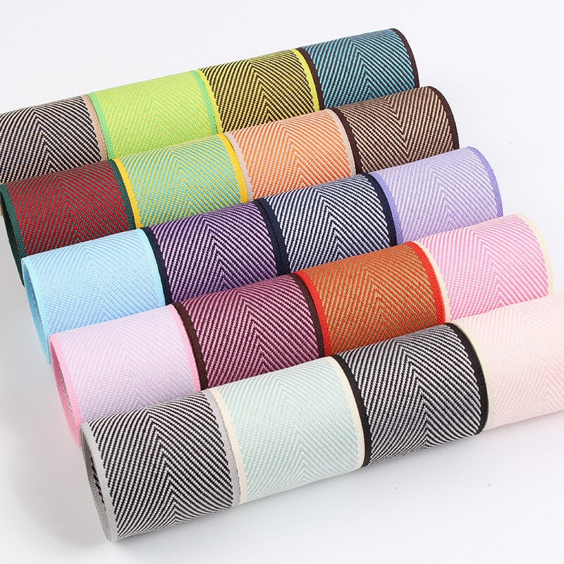 20 colors available polyester herringbone ribbon