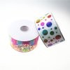 MingRibbon 75 mm Decorative Rainbow Polka Dots Grosgrain Ribbon