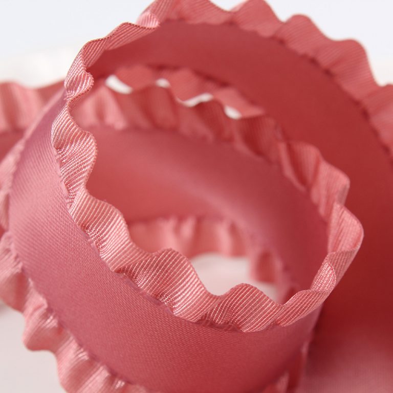 Wholesale double ruffle ribbon, frill ribbon, polyester decorative
