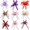 MingRibbon Ready stock 6cm handmade organza tulip flower for wedding candy box decorations 12 colors available
