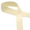 MingRibbon 20mm organic natural white cotton herringbone ribbon