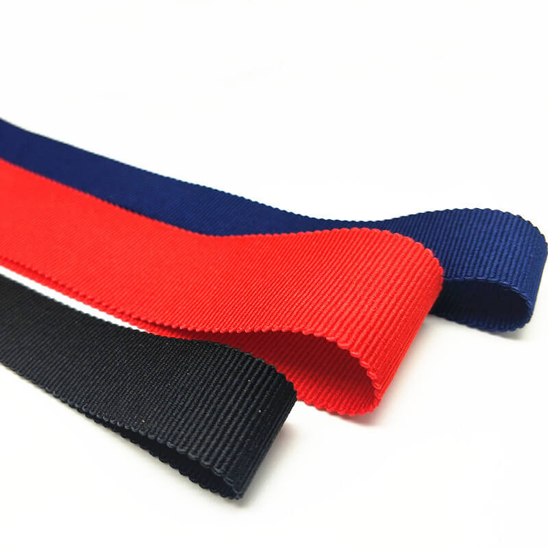 25 mm wide polyester elastic petersham ribbon/hat ribbon