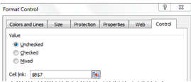 Excel Developer Tools - Checkbox Controls - Cell Link