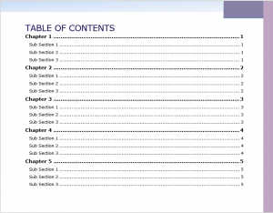 Microsoft Word - Long document - Table of Contents 01