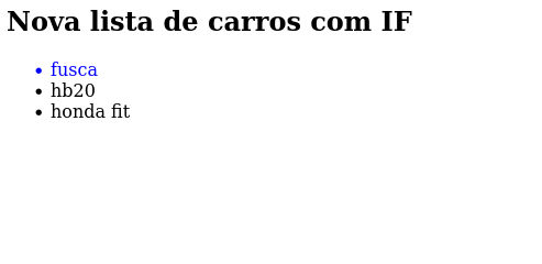 resultado ao utilizar o IF