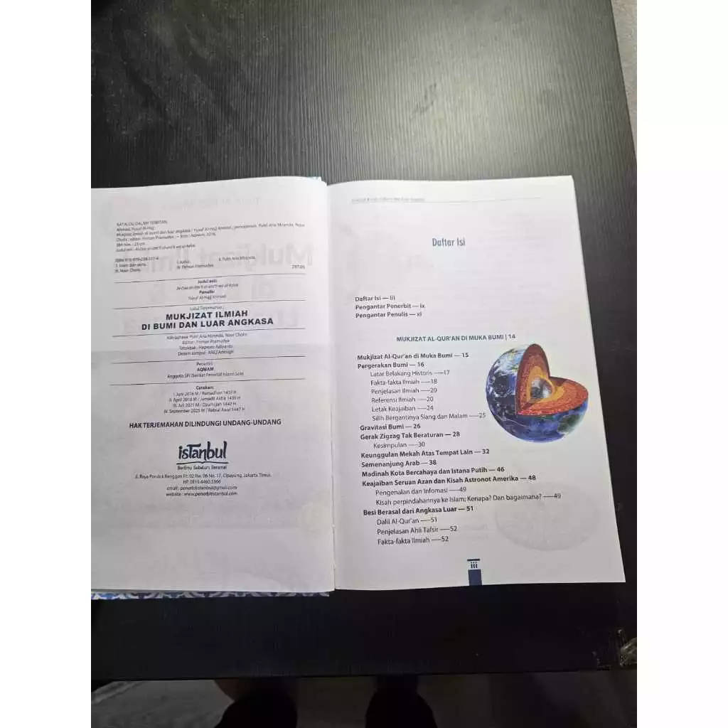 Daftar isi bumi dan luar angkasa
