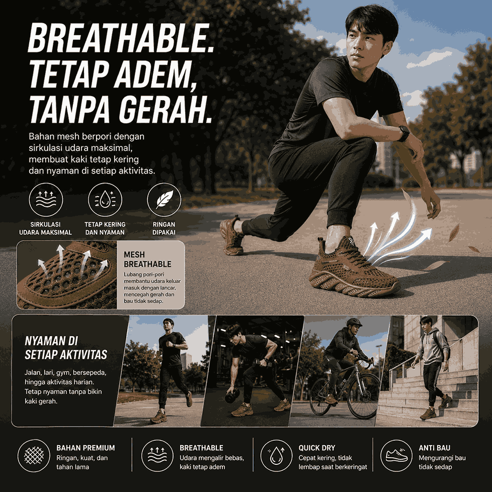Sepatu Aeroforce varian coklat realpict