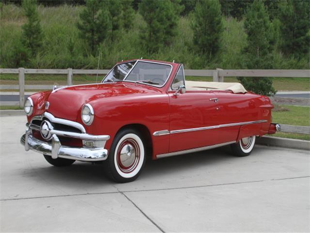 restored 1950 Ford Custom Deluxe convertible