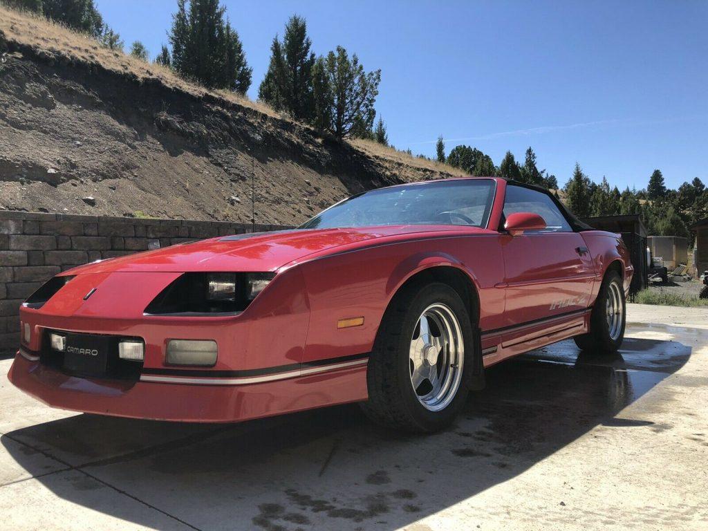 garaged 1989 Chevrolet Camaro IROC Z Convertible