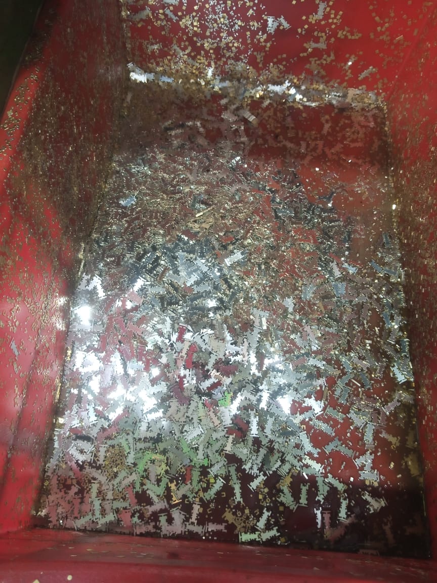 Brass sheet cutiing scrap