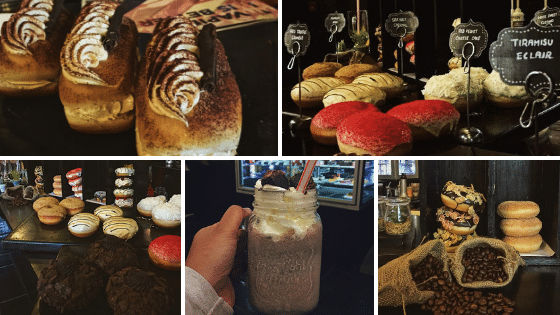Doughnuts And Flavored Coffee At Java +, Courtyard Marriott 1 Doughnuts and Flavored Coffee