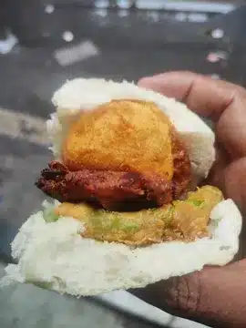 Vada Pav You’ll Regret Not Trying - Best Vada Pav in Mumbai 8 A unique but appealing Vada Pav of Vitthal Vada Pav or Bhatti Vada Pav in hand. The Vada Pav is filled with a big Vada an other petties and is cooked in Bhatti (Wooden Hearth) giving it a totally different aesthetic.
