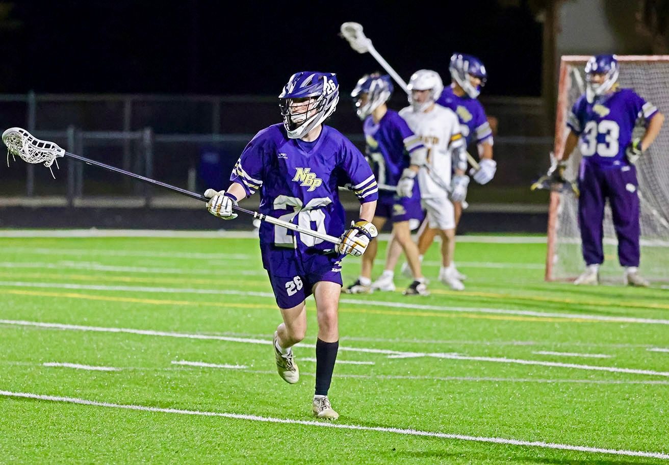 Cooper Reiss during the varsity lacrosse season at North Broward Preparatory School