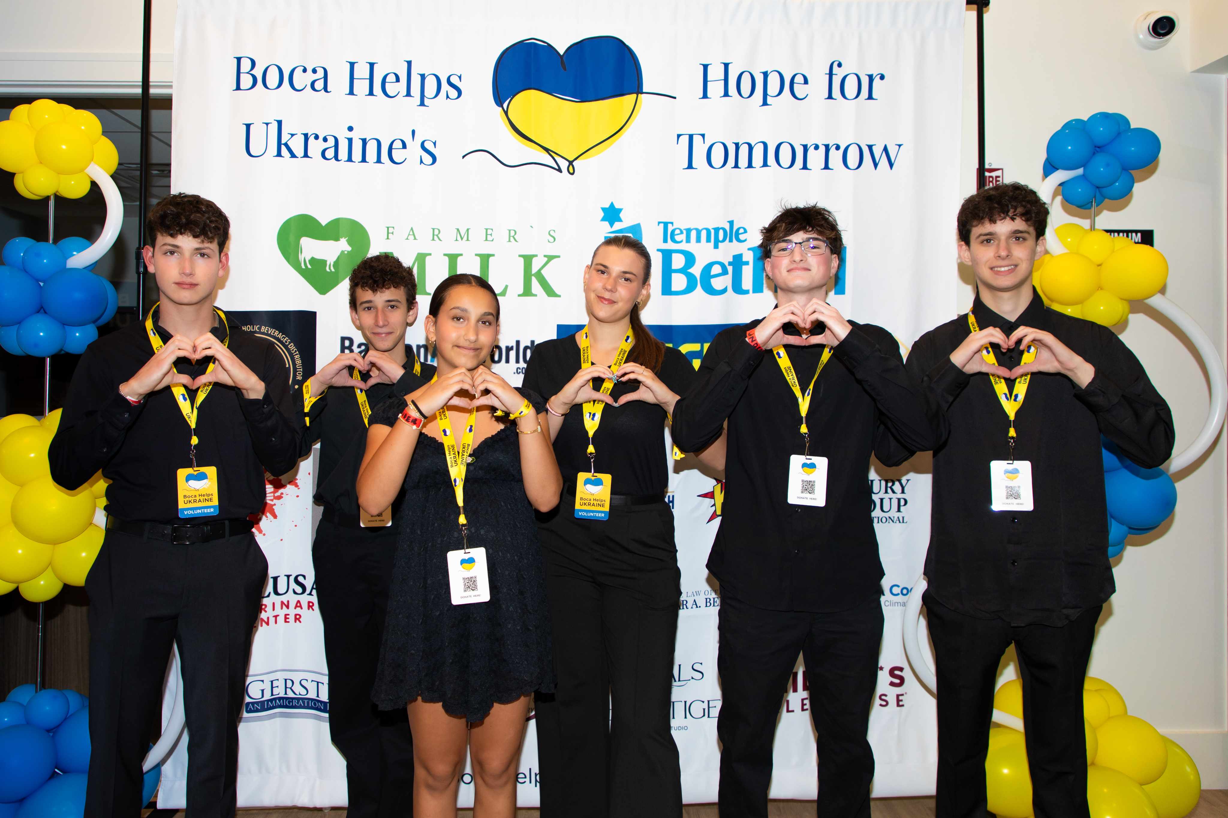 Cooper Reiss with Boca Helps Ukraine Junior Board members at Hope for Tomorrow in 2026