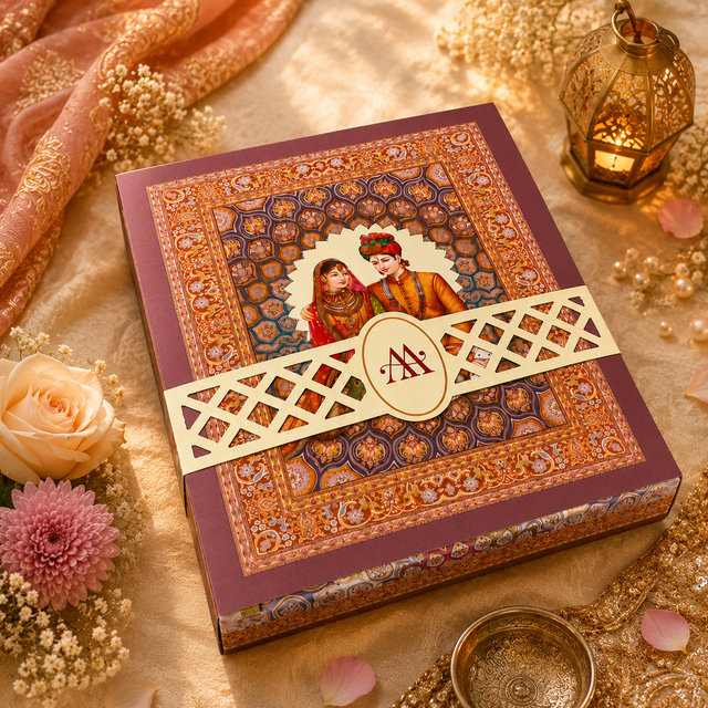 Wedding box close up detail
