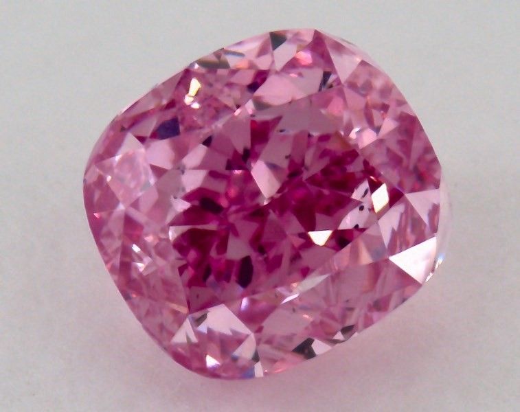 0.500ct Cushion Fancy Vivid Purplish Pink Diamond | Diamonds.co.nz
