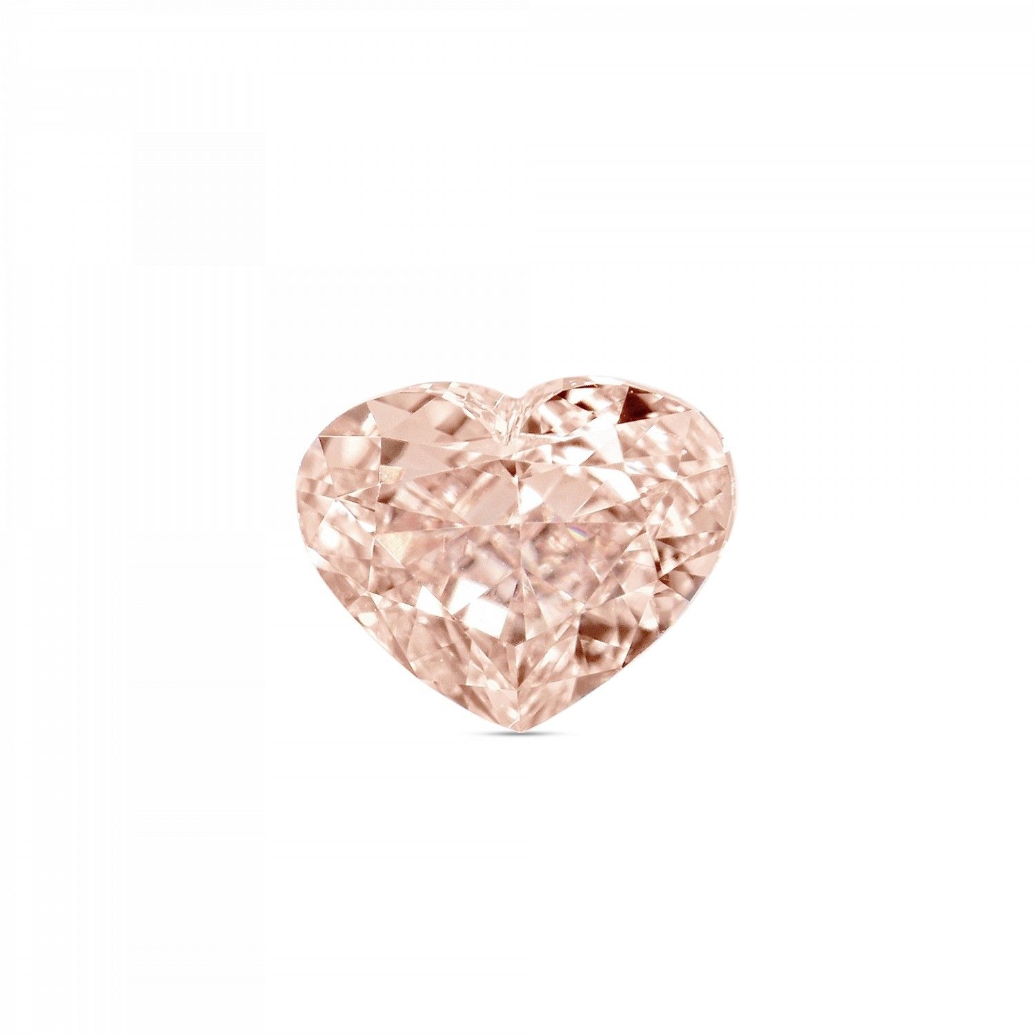 Natural pink diamond heart necklace (SKU N020)