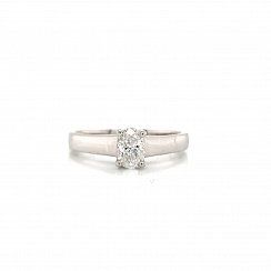 0.51ct Oval Solitaire Diamond Ring 