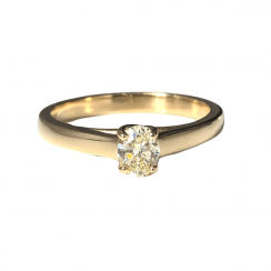 0.35ct Yellow Oval Solitaire