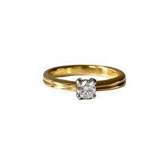 0.26ct Round Solitaire Diamond Ring