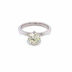 Platinum Solitaire Diamond Ring 