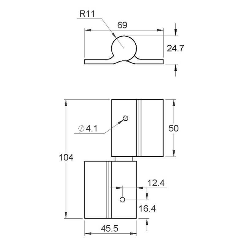 STEEL TO STEEL WELDON BUTT BALL BEARING HINGE 91x104mm Weld on