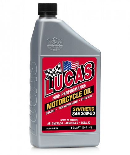 Lucas Synthetic SAE 20w-50 Motorcycle Oil  946ML