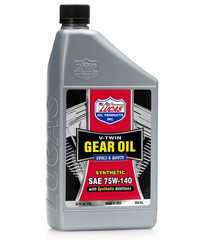 Lucas Synthetic SAE 75W-140 V-Twin Gear Oil 