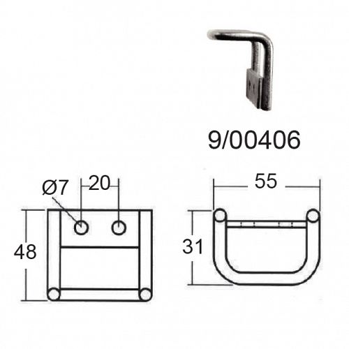 FLUSH PADDLE LATCH - STAINLESS STRIKER PLATE