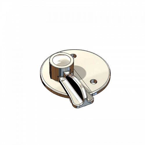 GRAVELLY FASTENER W/ PLATE - (CHROME)