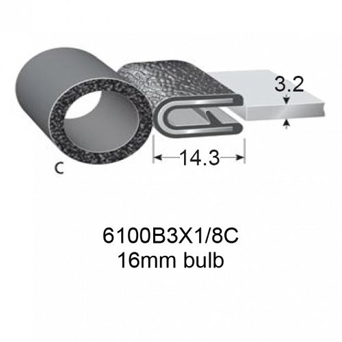PINCHWELD BLACK TOP BULB 16mm
